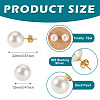 925 Sterling Silver Round Stud Earrings EJEW-TAC00030-02-5
