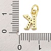 Initial Letter Brass with Cubic Zirconia Charms KK-Q814-26K-G-3