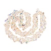 Baking Paint Electroplate Transparent Glass Beads Strands EGLA-Q136-03A-02-2