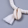 Cotton Thread Tassels Charm Bracelets BJEW-JB04385-04-2
