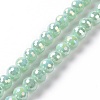 Electroplate Opaque Solid Color Glass Beads Strands GLAA-E036-10D-1