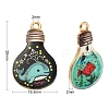 40Pcs 4 Colors Japanese Style Print Alloy Enamel Pendants ENAM-CJ0002-53-2