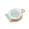 Christmas Theme Alloy Enamel Pendants FIND-M039-02G-2