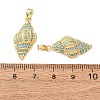 Brass Micro Pave Cubic Zirconia Pendants CU-CBADD64-02G-3