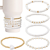 Polymer Clay & Crystal Beads Cup Chain AJEW-WH20072-36B-1