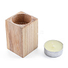 Natural Wood Candle Holder LS-AJEW-T002-01-3