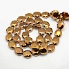 Faceted Electroplate Crystal Glass Oval Beads Strands EGLA-F059C-01-2