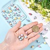 40Pcs 8 Colors Glass Pendants PALLOY-YW00157-4