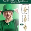 18Pcs Brass Micro Pave Cubic Zirconia Charms ZIRC-BBC0003-42-2