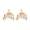 Brass Micro Pave Cubic Zirconia Pendants KK-N261-101G-1