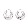 Brass Croissant Thick Hoop Earrings for Women EJEW-F303-06P-1