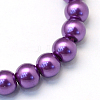 Baking Paint Pearlized Glass Pearl Round Bead Strands HY-Q003-10mm-37-2