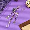 Halloween Spider Bat Alloy Enamel Suncatcher HJEW-TA00492-1