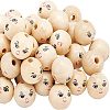 Fingerinspire 50Pcs Natural Wood Beads WOOD-FG0001-15B-1