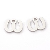 Non-Tarnish 304 Stainless Steel Charms STAS-G244-01W-1