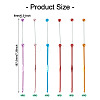 6Pcs 5 Colors DIY Alloy Beadable Crochet Hooks AJEW-TA0003-51-4