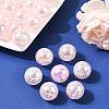 AB Color Transparent Crackle Round Acrylic Beads CACR-S006-01-5