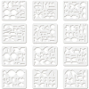Plastic Drawing Painting Stencils Templates DIY-WH0222-014-4
