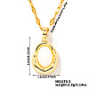 Elegant Oval Brass Pendant Necklaces SC8993-3-1