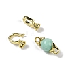 Natural Amazonite with Brass Fold Over Clasps G-G141-03G-02-2