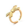 Brass Adjustable Cuff Open Rings for Women LS-RJEW-Z097-03G-02-2