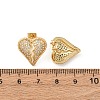 Broken Heart Brass Micro Pave Cubic Zirconia Stud Earrings EJEW-B153-19G-04-5