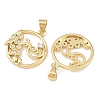 Mother's Day Brass Cubic Zirconia Pendants KK-L251-07G-02-2