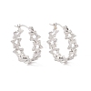 Non-Tarnish 304 Stainless Steel Star Wrap Hoop Earrings for Women EJEW-I267-11P-1