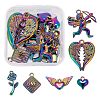 12Pcs 6 Style Alloy Pendants FIND-LS0001-36MC-1