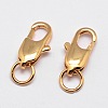 Brass Lobster Claw Clasps KK-E711-049G-NR-1