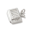 Brass Micro Pave Clear Cubic Zirconia Charms KK-A273-17P-2