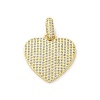 Brass Micro Pave Cubic Zirconia Pendants KK-S511-22G-1