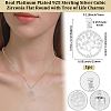1Pc Rhodium Plated 925 Sterling Silver Pendants STER-BBC0008-33-2