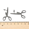 Alloy Scissor Stud Earrings for Unisex EJEW-V006-07-3