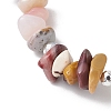 Natural & Synthetic Mixed Gemstone Chips Stretch Bracelets BJEW-JB11068-4