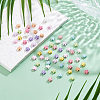 60Pcs 10 Colors Zinc Alloy Beads FIND-AR0006-28-4
