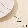 304 Stainless Steel Fishtail Pendant Necklaces JQ3185-11-1
