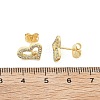 Brass Stud Earrings EJEW-S247-01B-G-4