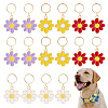 16Pcs 4 Colors Alloy Enamel Keychain KEYC-CA0001-15-1