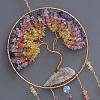 Iron & Brass & Crystal Glass Sun Catcher Pendants HJEW-K049-02-2