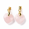 Natural Rose Quartz Pendants G-C023-07I-2