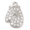 Rack Plating Brass Pave Cubic Zirconia Pendants KK-R150-13P-01-1