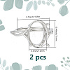 2Pcs Adjustable Brass Finger Rings Components FIND-GO0002-77A-2