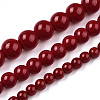 Opaque Solid Color Glass Beads Strands X-GLAA-T032-P6mm-05-4