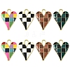 10Pcs Rack Plating Alloy Enamel Pendants ENAM-YW0008-17-1