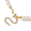 White Glass Pearl Beaded Necklaces NJEW-JN04652-05-5