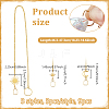 9Pcs 3 Style Brass & Stainless Steel Hanging Ornaments HJEW-NB00312-2