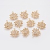 Brass Micro Pave Cubic Zirconia Charms KK-A144-030G-1