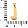 Golden 304 Stainless Steel Pendants STAS-K300-01G-L-3