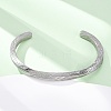 304 Stainless Steel Cuff Bangles for Men Women BJEW-D361-02P-2